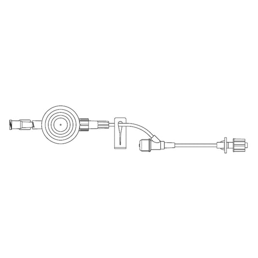 0.2 Micron SUPOR® Filter Low Volume Extension Set, Slide Clamp, Latex Free Injection Site, SPIN-LOCK Connection, DEHP-Free Tubing, 1.2 mL Priming Volume, 8"L, 50/cs (LF) (Rx) (Continental US+HI Only)