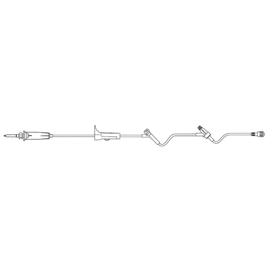 Emergency Medical Services Set, Universal Spike, Roller Clamp, SAFELINE Injection Site 8" Above Distal End, 50/cs (Rx) (Continental US+HI Only)