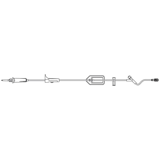 Filtered Admin Set, 1.2 Micron Filter, Universal Spike, 1 Injection Site & SPIN-LOCK Connector, 21mL Priming Volume, 109"L, 15 Drops/mL, 50/cs (Rx) (Item is Non-Returnable) (Continental US+HI Only, Excluding IN and ND)