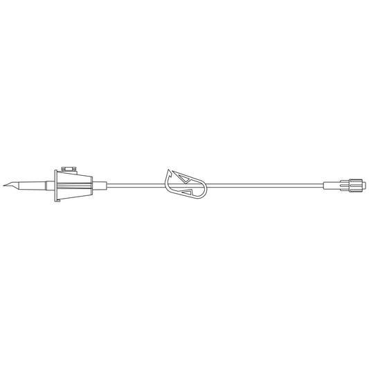 Fluid Transfer Set, Universal Spike, On/ Off Clamp, Distal Luer Lock Connector, DEHP & Latex Free , 14"L, 50/cs (LF) (Rx) (Continental US+HI Only)