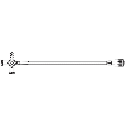 Extension Set, 4-Way, Two Female Luer Lock Ports, 9" Extension Tubing, SPIN-LOCK® Connector, Port Covers, 1.4mL Priming Volume, 14"L, DEHP & Latex Free , 100/cs (LF) (Rx) (Item is Non-Returnable) (Continental US+HI Only, Excluding IN and ND)