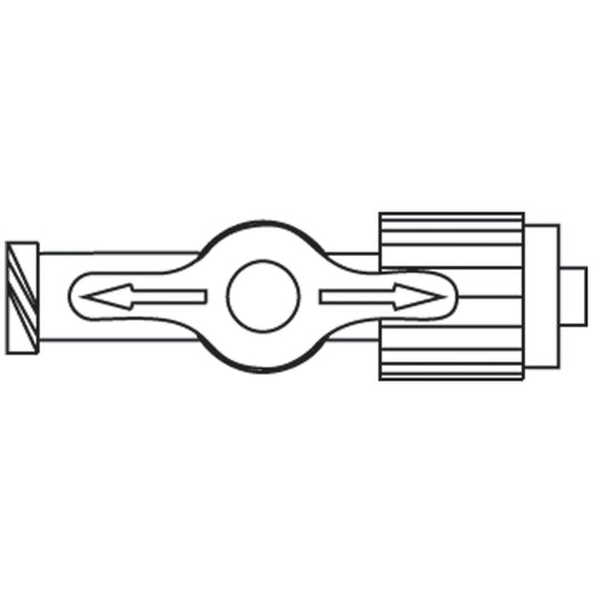 Discofix® One-Way Stopcock, Female Luer Lock Port & SPIN-LOCK® Adapter, Port Covers, Lipid Resistant, DEHP, Latex Free , 100/cs (LF) (Rx) (Item is Non-Returnable) (Continental US+HI Only, Excluding IN and ND)