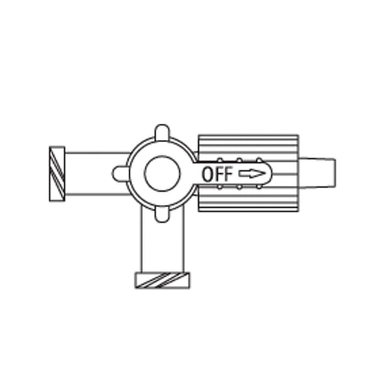 Discofix® Three-Way Stopcock, 2 Female Luer Lock Ports & SPIN-LOCK® Adapter, Port Covers, Lipid Resistant, DEHP, Latex Free , 100/cs (LF) (Rx) (Item is Non-Returnable) (Continental US+HI Only, Excluding IN and ND)
