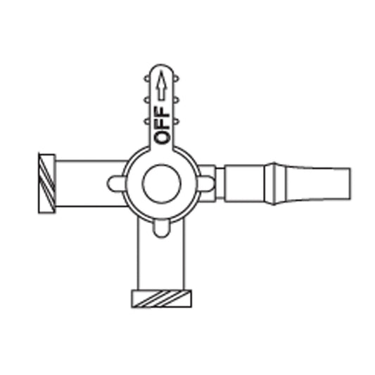 Discofix® Four-Way Stopcock, 2 Female Luer Lock Ports & Male Luer Slip Adapter, Port Covers, Lipid Resistant, DEHP, Latex Free , 100/cs (LF) (Minimum Expiry Lead is 120 days) (Rx) (Item is Non-Returnable) (Continental US+HI Only, Excluding IN and ND)