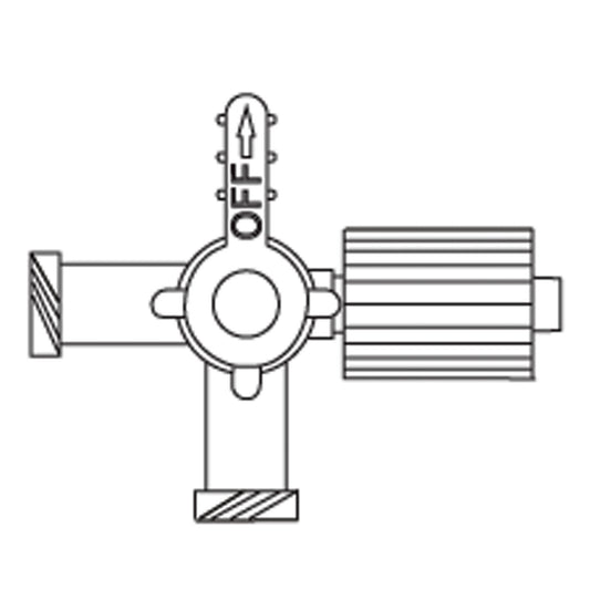 Discofix® Four-Way Stopcock, 2 Female Luer Lock Ports & SPIN-LOCK® Adapter, Port Covers, Lipid Resistant, DEHP, Latex Free , 100/cs (LF) (Rx) (Item is Non-Returnable) (Continental US+HI Only, Excluding IN and ND)