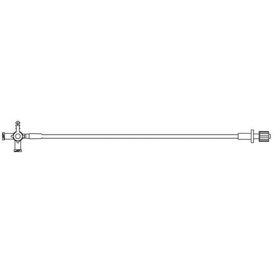 Extension Set, 4-Way, 2 Female Luer Lock Ports, 20" Extension Tubing, SPIN-LOCK® Adapter, Port Covers, 1.8 mL Priming Volume, 22"L, Latex Free , 50/cs (LF) (Rx) (Item is Non-Returnable) (Continental US+HI Only, Excluding IN and ND)