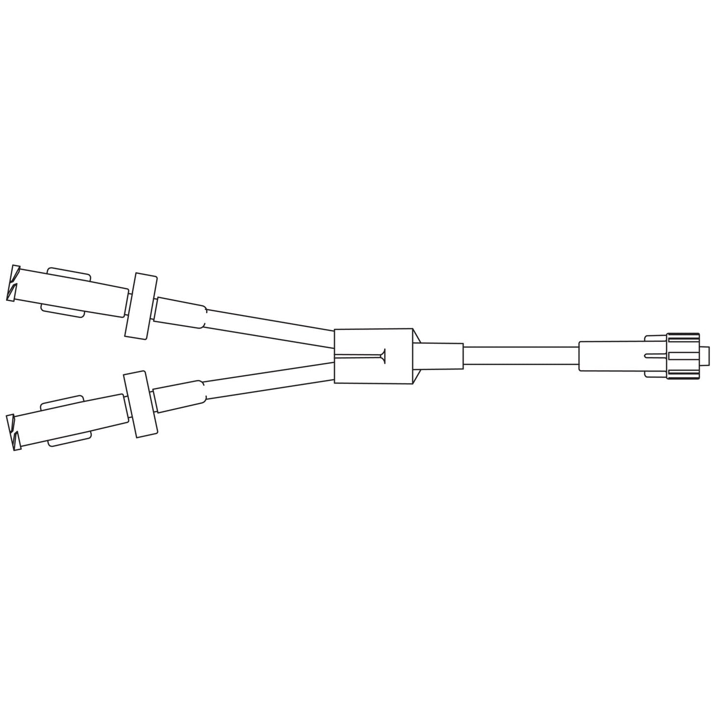 Backcheck Valve Extension Set, Dual Backcheck Valves, Proximal & Distal Luer Lock Connection, 1.78mL Priming Volume, 8"L, 100/cs (Rx) (Continental US+HI Only)