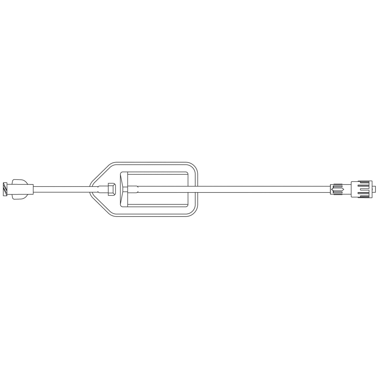 Extension Set, 1.2 Micron Filter, Luer Lock Connector, DEHP-Free, 4.3mL Priming Volume, 10"L, Latex Free , 50/cs (LF) (Rx) (Item is Non-Returnable) (Continental US+HI Only, Excluding IN and ND)