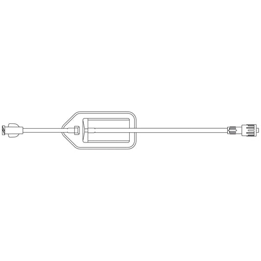 Extension Set, 1.2 Micron Filter, Luer Lock Connector, DEHP-Free, 4.3mL Priming Volume, 10"L, Latex Free , 50/cs (LF) (Rx) (Item is Non-Returnable) (Continental US+HI Only, Excluding IN and ND)