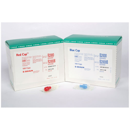 Blue Cap™ Luer Cap, Dual Function, Male & Female End, 100/bx, 10 bx/cs (Rx) (Item is Non-Returnable) (Continental US+HI Only, Excluding IN and ND)