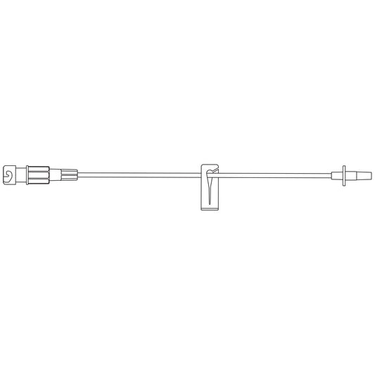 Extension Set, SAFELINE Injection Site, Microbore Tubing, Removable Slide Clamp, Male Luer Slip, 0.4mL Priming Volume, 7"L, Latex Free , 50/cs (LF) (Rx) (Continental US+HI Only)