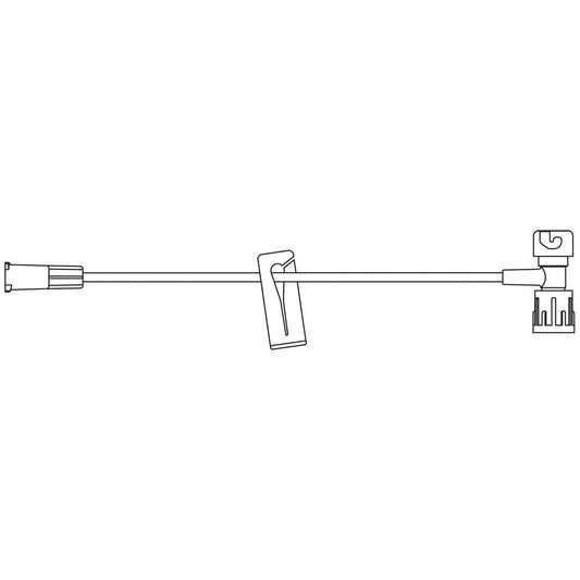 Extension Set, Female Adapter, SAFELINE Injection Site, Microbore Tubing, Removable Slide Clamp, T-Connector, 0.45mL Priming Volume, 6"L, DEHP & Latex Free , 50/cs (LF) (Rx) (Continental US+HI Only)