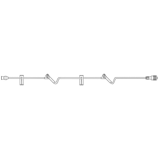 Extension Set, Female Adapter, SAFELINE Injection Sites 6" & 28" Above Distal End, Large Bore Tubing, Slide Clamp, SPIN-LOCK Connector, 6mL Priming Volume, 35"L, DEHP & Latex Free , 50/cs (LF) (Rx) (Continental US+HI Only)