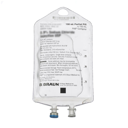Dextrose Injections, 5%, 100/150mL, PAB® Containers , 64/cs (Rx) (Item is Non-Returnable) (Continental US+HI Only, Excluding IN and ND)