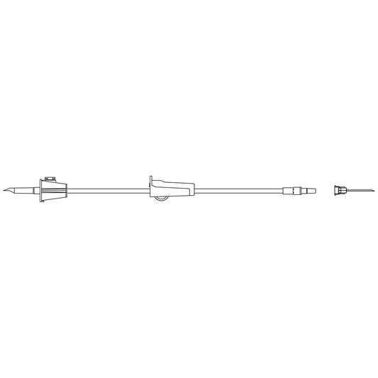 Fluid Transfer Set, Universal Spike, Roller Clamp, Distal Luer Slip Connector, 17G Unattached Needle, 27"L, 50/cs (Rx) (Continental US+HI Only)