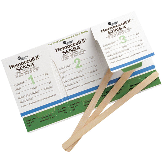 Each Case Contains: Boxes of 100 Hemoccult® SENSA® Single Slides , 15mL Bottles of Developer, Applicators & Instructions (Item is considered HAZMAT a (10) (Test Cards) (20) (1000) (Minimum Expiry Lead is 90 days) (Item is Non-Returnable) (US & Canada Only