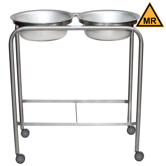 Snyder Double Basin Solution Stand w/Basin, H-Brace