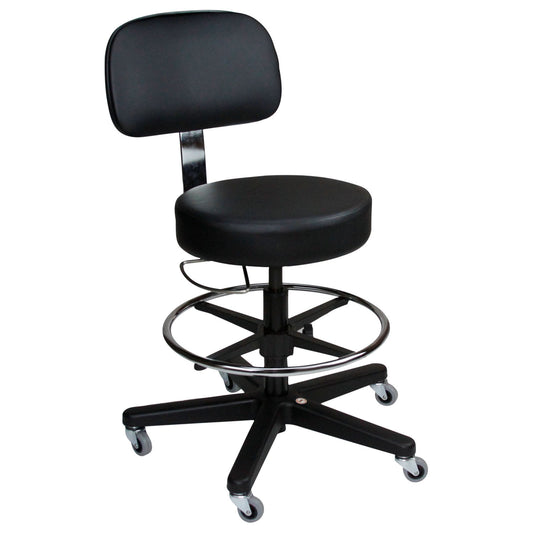 Deluxe Pneumatic Exam Stool, Black, Leg, Black Composite Base (5)