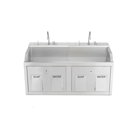 Lodi Scrub Sink, Place, Wall Mounted, Knee Action Control, Soap Dispenser, Infrared Water Control (2)