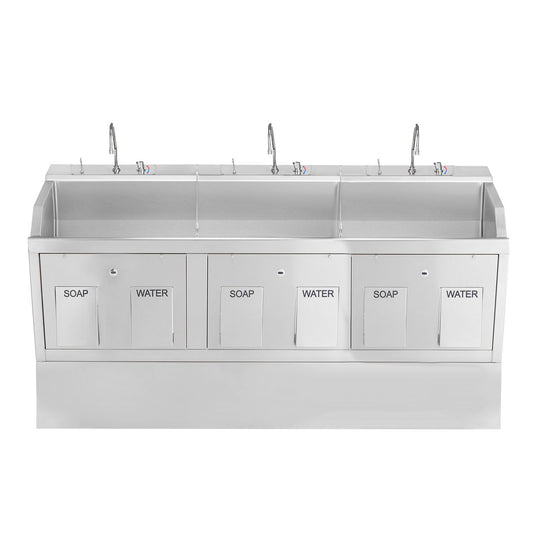 Lodi Scrub Sink, Place, Pedestal Mounted, Knee Action Control, Soap Dispenser, Infrared Water Control (3)
