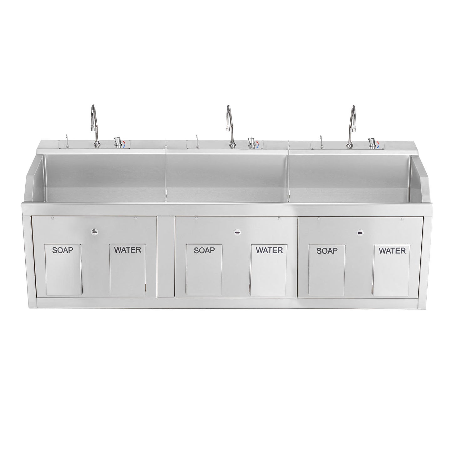 Lodi Scrub Sink, Place, Wall Mounted, Knee Action Control, Soap Dispenser, Infrared Water Control (3)