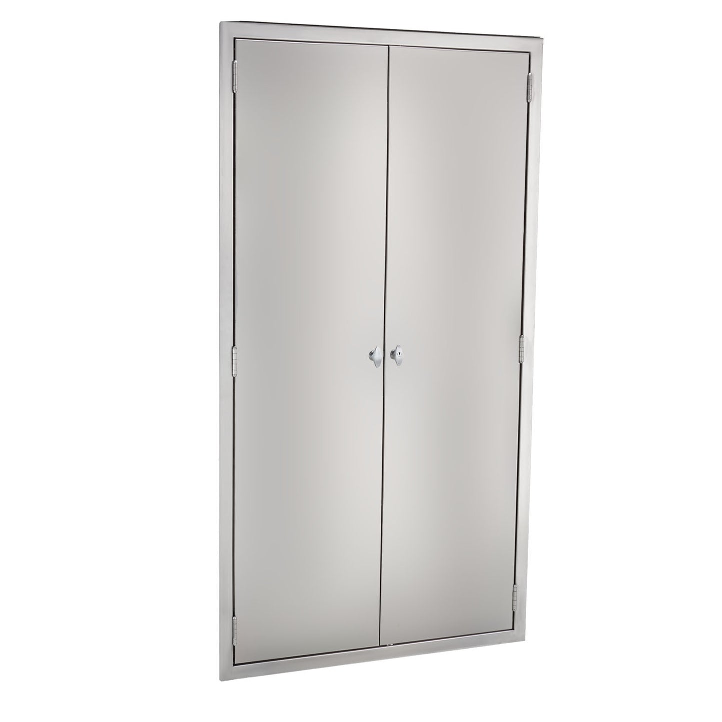 Equipment and Supplies Cabinet 35"W x 60"H x 18"D Table Accessories Cabinet, Solid Doors, Peg Board Stainless Steel Lined Interior