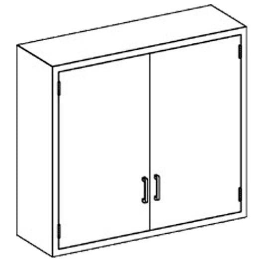 Wall Cabinet 35"W x 30"H x 13"D, Stainless Steel Adjustable Shelves, Hinge Solid Door (2)