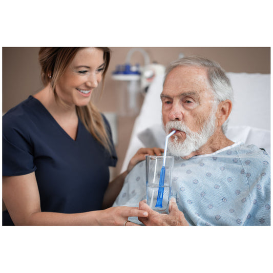 Thick Liquid SafeStraw™, Blue, 12/bx Products cannot be sold on Amazon.com, through fulfillment on Amazon.com, or to any other vendor who intends to sell on Amazon.com or any 3rd party site