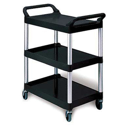 3424 Utility Cart, Black ($1250 Minimum Order Mix & Match with Prepaid Freight to Remain at $1250) (Freight Added to Any Order Outside of Bunzl's Delivery Area)