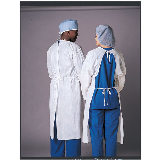 Full Back Gown, White, 50/cs