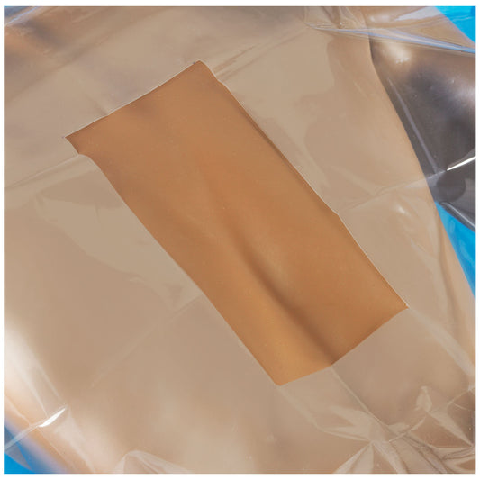 Drape, 24" x 30", Clear Plastic, 4" x 8" Rectangular Fenestration, Adhesive Strip, Sterile, 100/cs