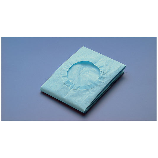 Drape, 3" Round Fenestration, Sterile, Blue/ White, 50/dispenser bx, 6 bx/cs (300/cs) (24 cs/plt)