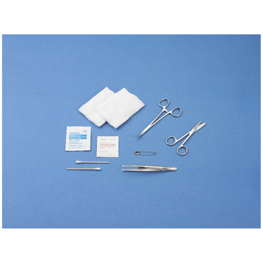 General Purpose Tray, Kelly Hemostat & Sharp/ Blunt Scissors, Sterile, 20/cs (curved)