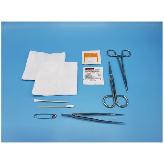 General Purpose Tray, Kelly Hemostat & Sharp/ Blunt Scissors, Sterile, 20/cs (straight)