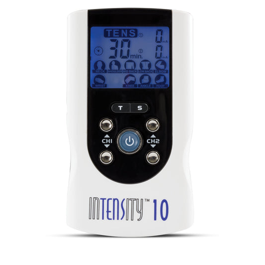 10 Digital TENS Device, Comes Complete with: Unit, Carrying Case, Two Sets of Lead Wires, 9-Volt Battery, AC Adaptor, Instruction Manual, and Pack ofFfour Self-Adhesive Reusable Electrodes, Basic Assembly Required, 1 Year Warranty (092868)