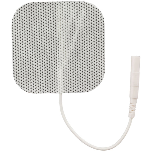 Electrode, 2" x 2" Square, White Cloth, Latex Free, 4/pk (092785)
