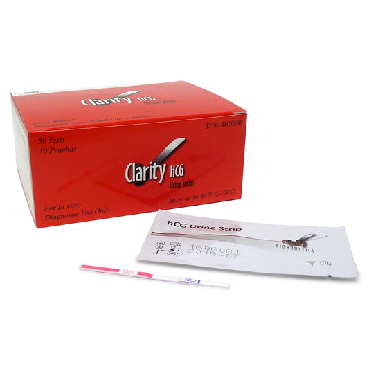 Clarity HCG Test Strips, CLIA Waived, 50/bx