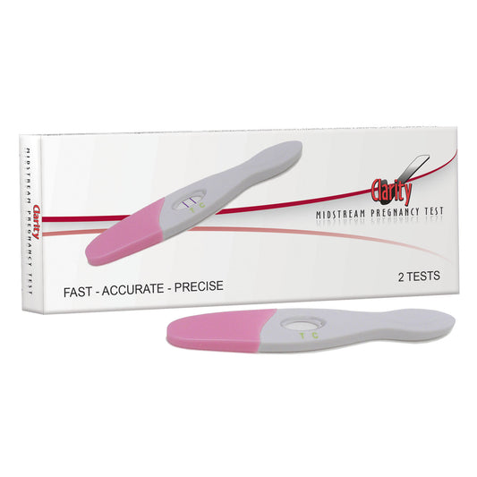 Clarity HCG Midstream Test, OTC Approved for Home Use, 2/bx