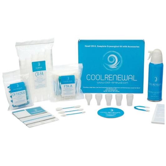 65 Freeze Kit, With Applicators, 1 170mL Canister of Cryogen, 1 Extender Tube, 60 Assorted Foam Tipped Applicators , 50 Isolation Funnels , 10 Skin Tag Tweezers, Instructions for Use, Patient Instructions Tear Pad, Applicator Pr (20 Each Size) (5 Each Siz
