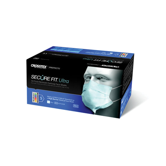 ASTM Level 3 Earloop Mask, Blue, 50/bx, 10 bx/ctn