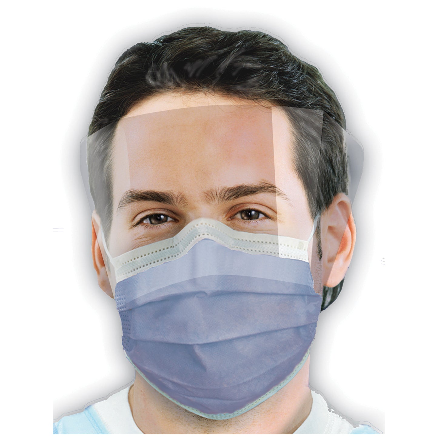 ASTM Level 1 Mask, Latex Free , Blue, 25/bx, 4 bx/ctn (LF)