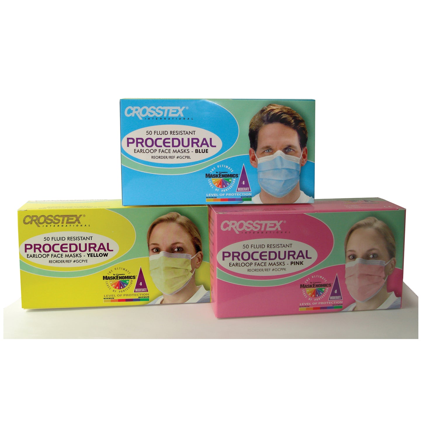 ASTM Level 2 Mask, Pink, Latex Free , 50/bx, 10 bx/ctn (LF)