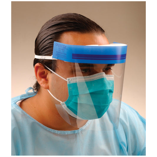 Face Shield, Elastic Headband, Clear, 24/bx
