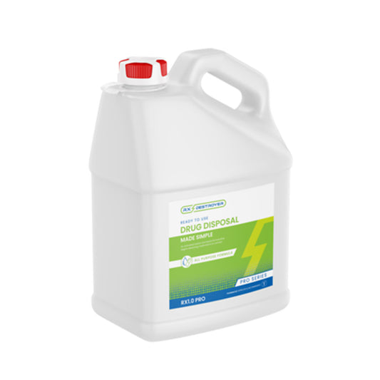 Rx Destroyer™ Pro Series All-Purpose, 1 Gallon Bottles, Tethered Cap & View Gauge, 4 btl/cs
