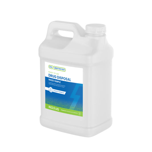 Rx Destroyer™ Liquid Meds Only Formula with Hardener Packets, 2.5 Gallon Bottles, 2 btl/cs