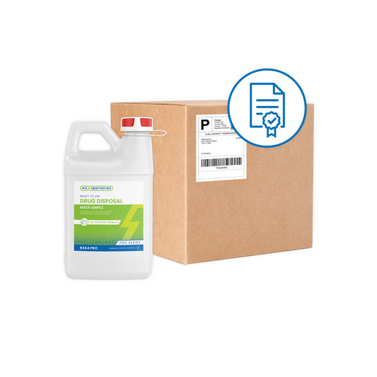 Rx Destroyer™ Pro Serices, All-Purpose, 64zo Bottle, Tethered Cap & View Guage, 4 btl/cs (Must Provide End User Contact Name, Email Address, and Phone # When Ordering)