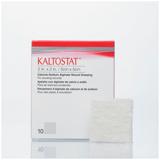 Calcium Alginate Dressing, Square, 2" x 2", Sterile, 10/bx
