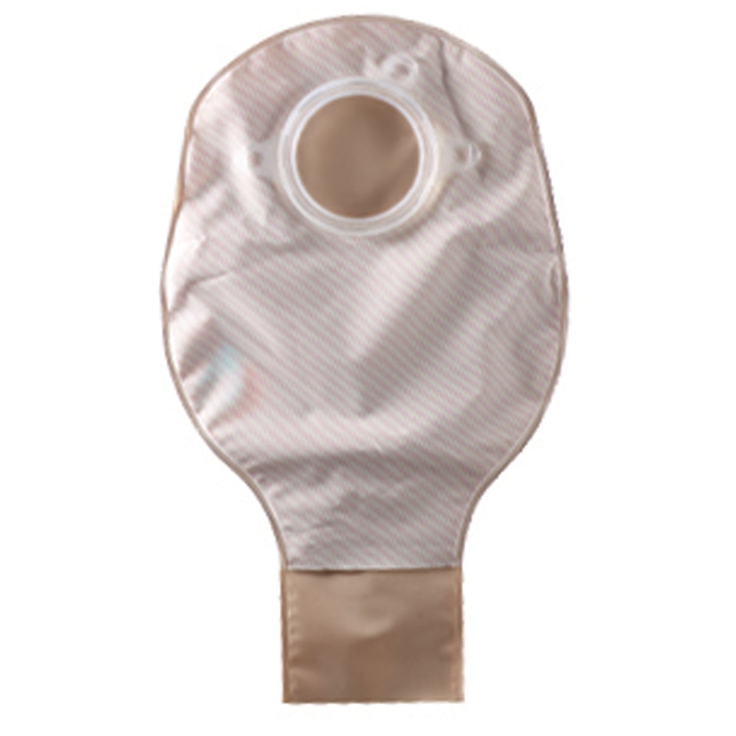 Drainable Pouch, 2-Piece, 10", 2-Sided Comfort Panel, Tail Clip, Opaque, 1 1/4" Flange, 20/bx