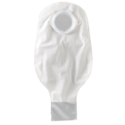 Drainable Pouch, 2-Piece, 12", 1-Sided Comfort Panel, Tail Clip, Transparent, 1 3/4" Flange, 10/bx