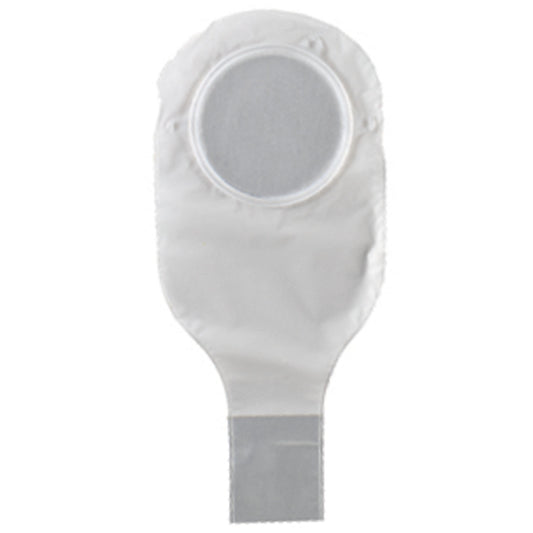 Drainable Pouch, 2-Piece, 14", 1-Sided Comfort Panel, Tail Clip, Transparent, 4" Flange, 10/bx